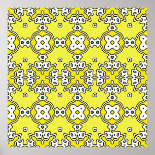 Abstract geometric illustration. Pattern. The endl Poster