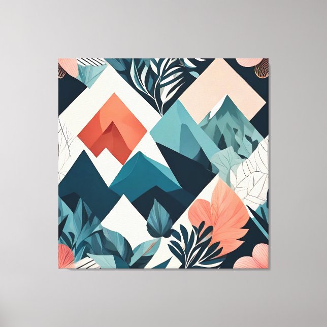 abstract geometric landscape canvas print (Front)
