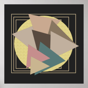 abstract geometric line art poster