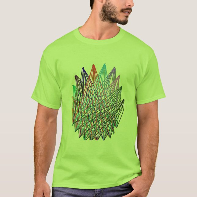 Abstract Geometric Line Art T-Shirt (Front)