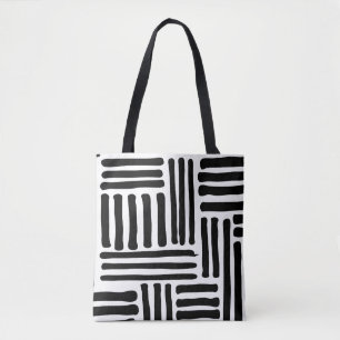 Abstract Geometric Line Pattern Tote Bag