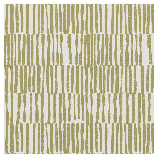 Abstract geometric lines olive green unique contem fabric (Close Up)