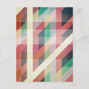 Abstract Geometric Lines Postcard