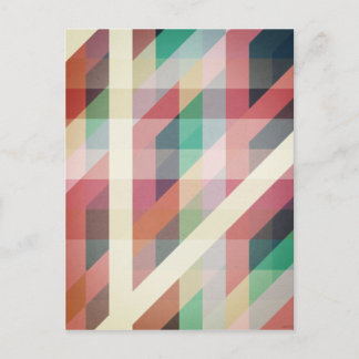 Abstract Geometric Lines Postcard
