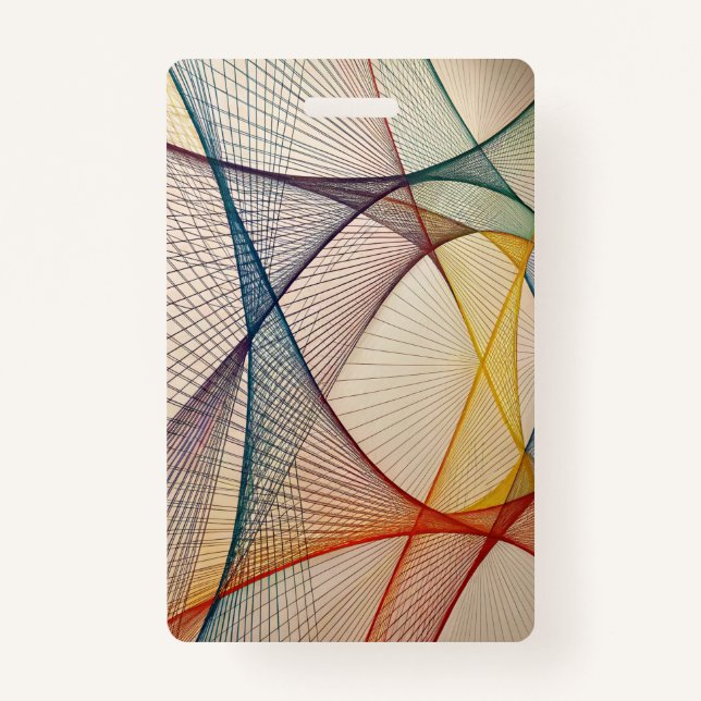 Abstract Geometric Luggage Tag ID Badge (Front)