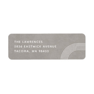 Abstract Geometric Mailing Label - Gray