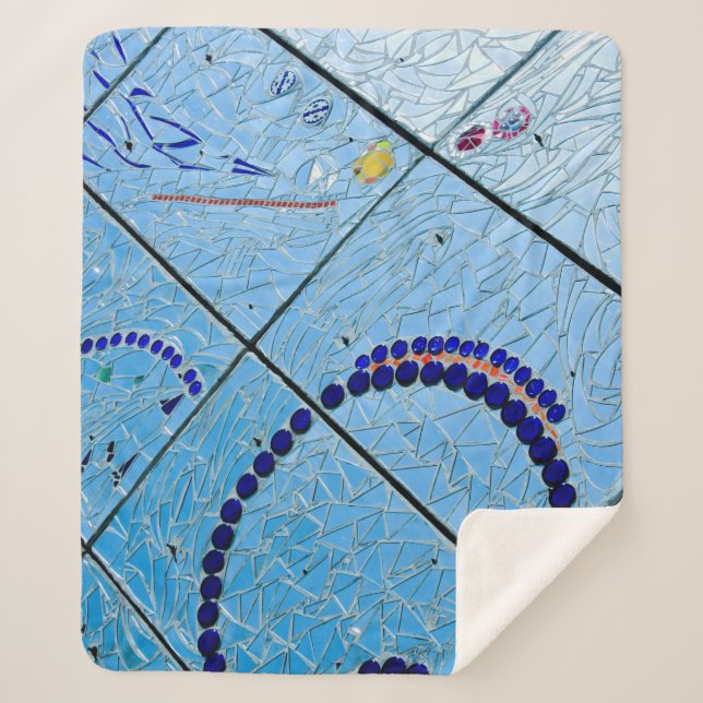 Abstract Geometric Mirror Mosaic Sherpa Blanket (Front)
