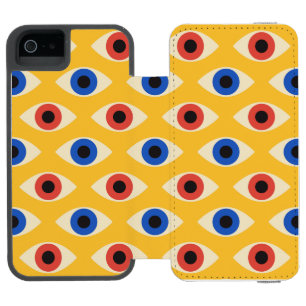 Abstract Geometric Modern Bold Evil Eye Pattern Incipio Watson™ iPhone 5 Wallet Case