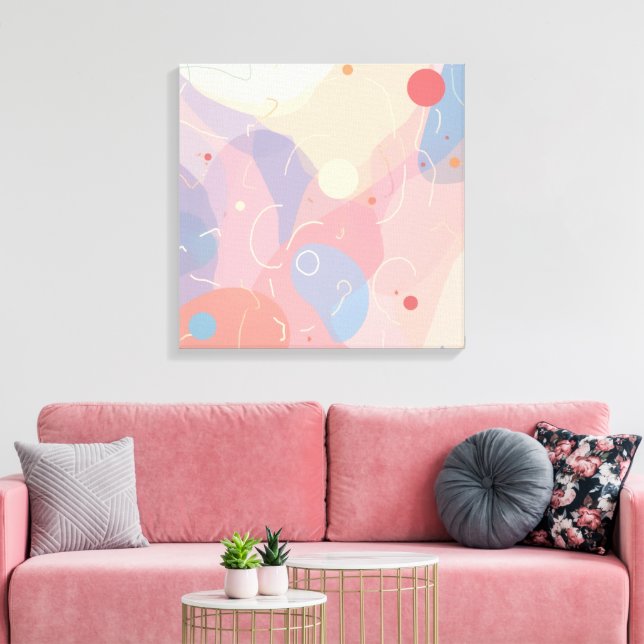 Abstract Geometric modern canvas art (Insitu(LivingRoom))