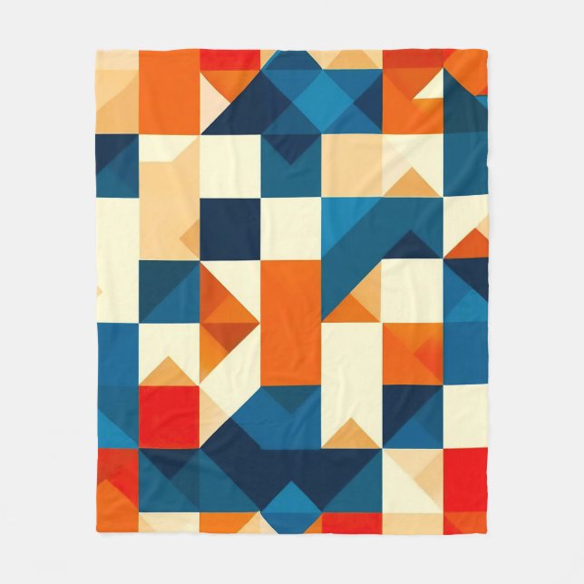 🌈 Abstract Geometric Modern  Decor 🌈 Fleece Blanket (Front)