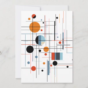 Abstract Geometric Modern Minimalist Lines Announcement