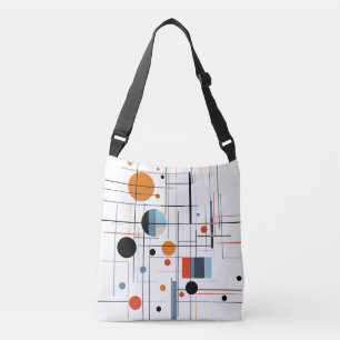 Abstract Geometric Modern Minimalist Lines Crossbody Bag