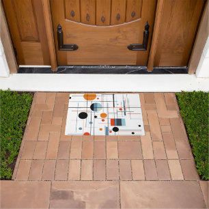 Abstract Geometric Modern Minimalist Lines Doormat
