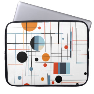 Abstract Geometric Modern Minimalist Lines Laptop Sleeve