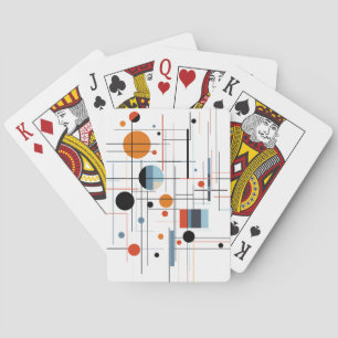 Abstract Geometric Modern Minimalist Lines Playing Cards