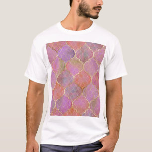 Abstract Geometric: Moroccan Gold Watercolor T-Shirt