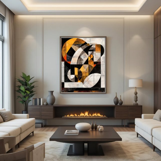Abstract Geometric Mosaic Canvas Print (Creator Uploaded)