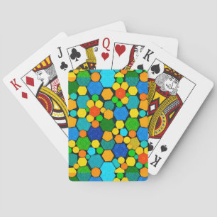 Abstract Geometric Mosaic Pattern Playing Cards