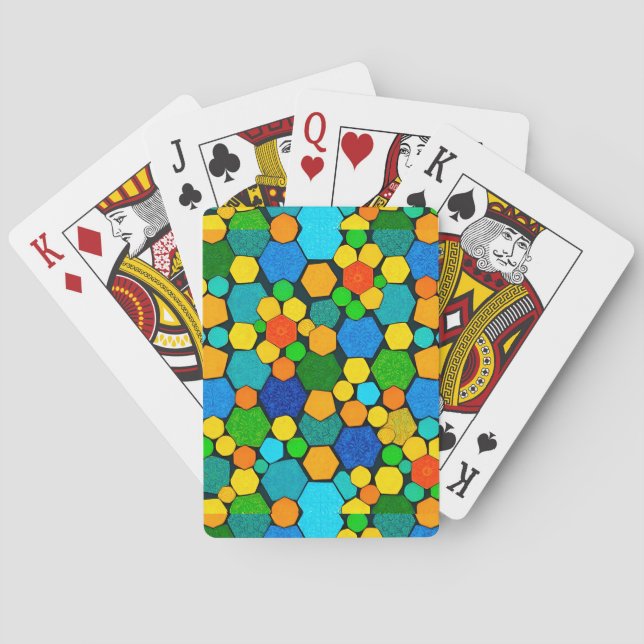 Abstract Geometric Mosaic Pattern Playing Cards (Back)