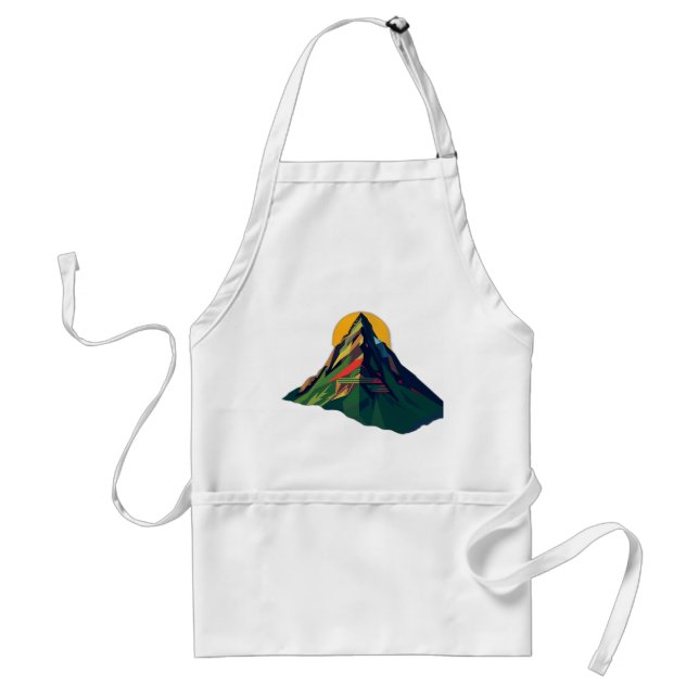 Abstract Geometric Mountain Landscape Standard Apron (Front)