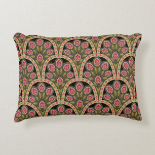 abstract Geometric mughal motif flower patternart, Decorative Cushion