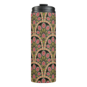 abstract Geometric mughal motif flower patternart, Thermal Tumbler