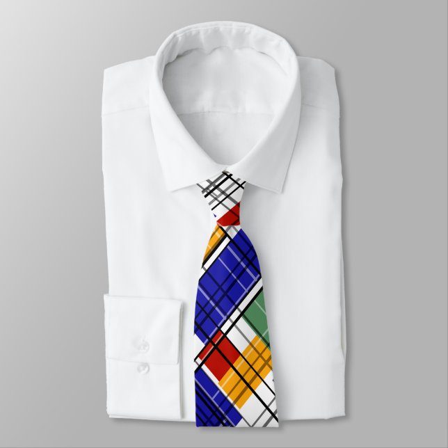 Abstract, geometric , multicolored tie (Tied)