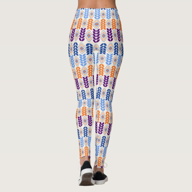 Abstract Geometric : Native American Vibes Leggings (Back)