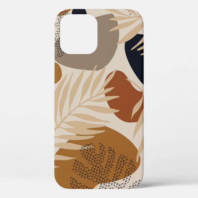 Abstract geometric, natural shapes in minimal nord Case-Mate iPhone case (Back)