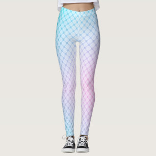 Abstract Geometric Networks of Green Lines Leggings