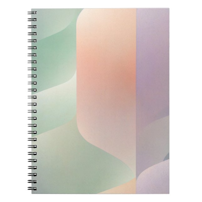 Abstract Geometric Notebook – Green Orange Purple  (Front)