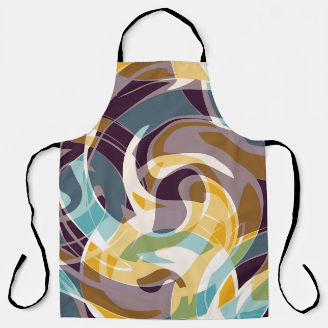 Abstract geometric objects graffiti grunge effecta apron (Front)