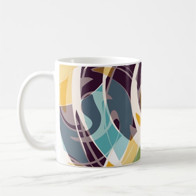 Abstract geometric objects graffiti grunge effecta coffee mug (Left)