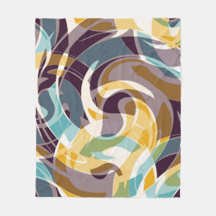 Abstract geometric objects graffiti grunge effecta fleece blanket