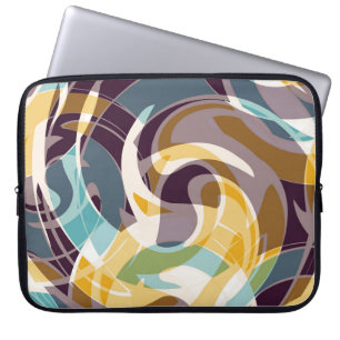 Abstract geometric objects graffiti grunge effecta laptop sleeve