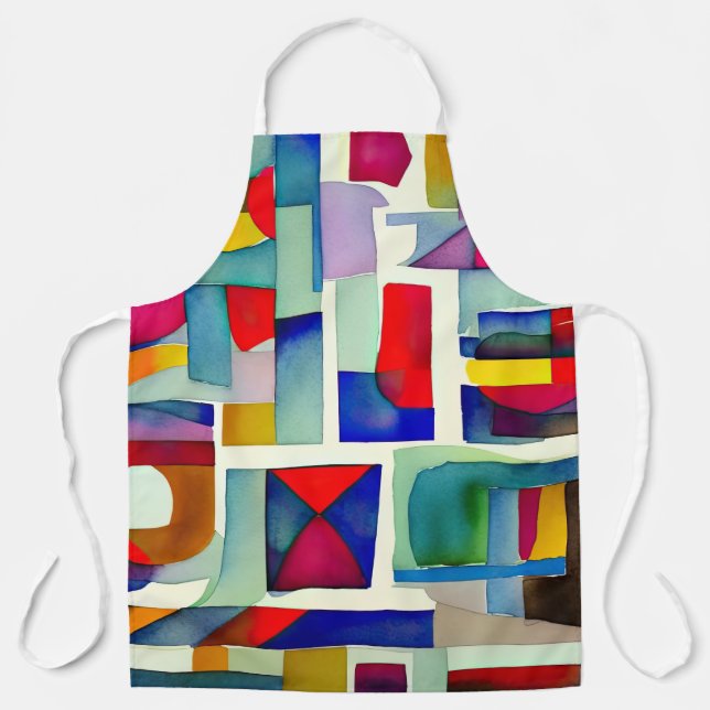 Abstract Geometric Painting Apron (Front)