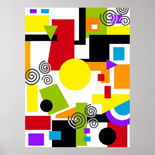 Abstract Geometric Painting Poster (Front)