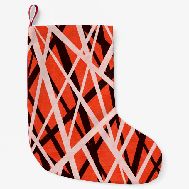 Abstract Geometric Paper: High-Res Texture Small Christmas Stocking (Front)