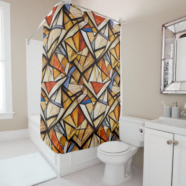 Abstract geometric pattern 20 - Shower Curtain (In Situ)