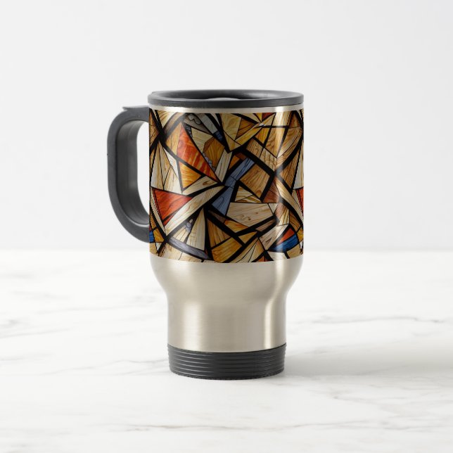 Abstract geometric pattern 20 - Travel Mug (Front Left)