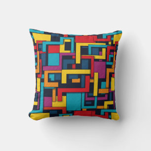 Abstract Geometric Pattern Abstract Modern  Cushion