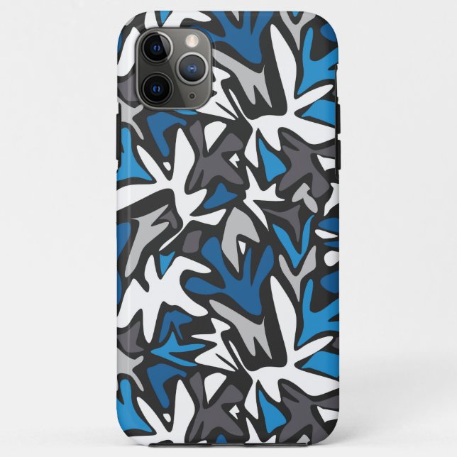 abstract, geometric, pattern, black and blue throw Case-Mate iPhone case (Back)