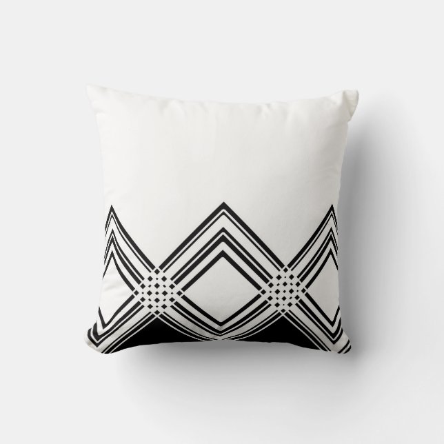 Abstract geometric pattern - black and white. cushion (Front)