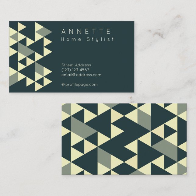 Abstract geometric pattern business card (Front/Back)