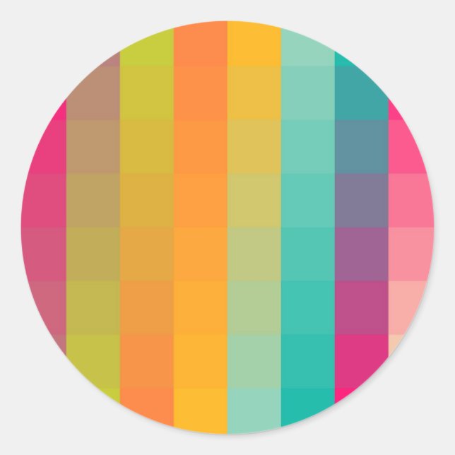 Abstract geometric pattern classic round sticker (Front)