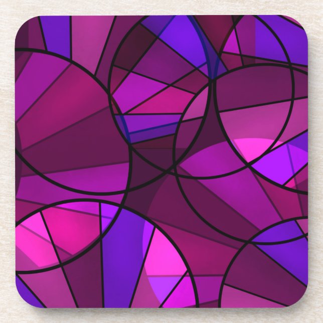Abstract geometric pattern coaster (Front)