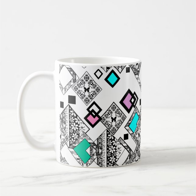 Abstract geometric pattern coffee mug (Left)