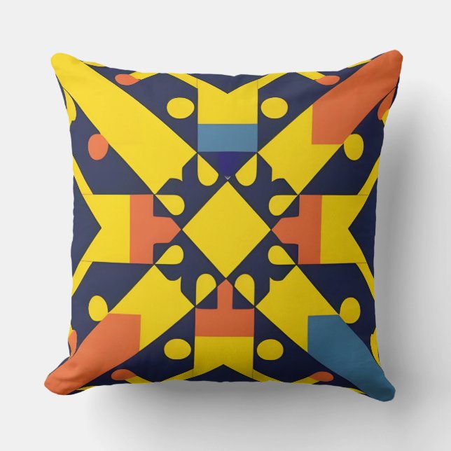 Abstract Geometric Pattern Cushion (Front)