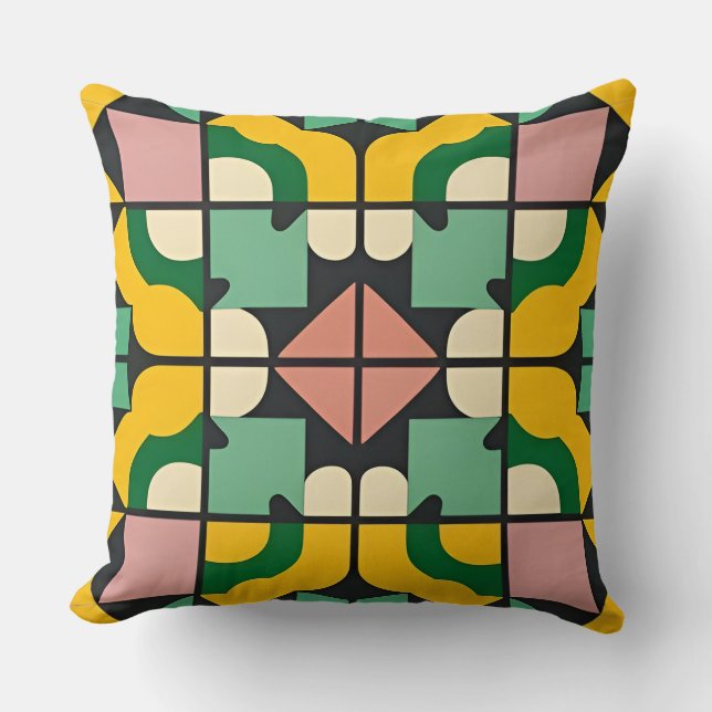 Abstract Geometric Pattern Cushion (Front)