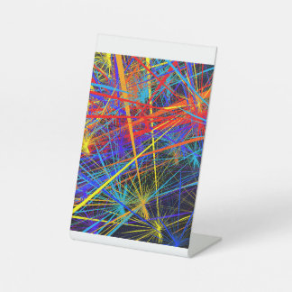 Abstract Geometric Pattern Design Pedestal Sign